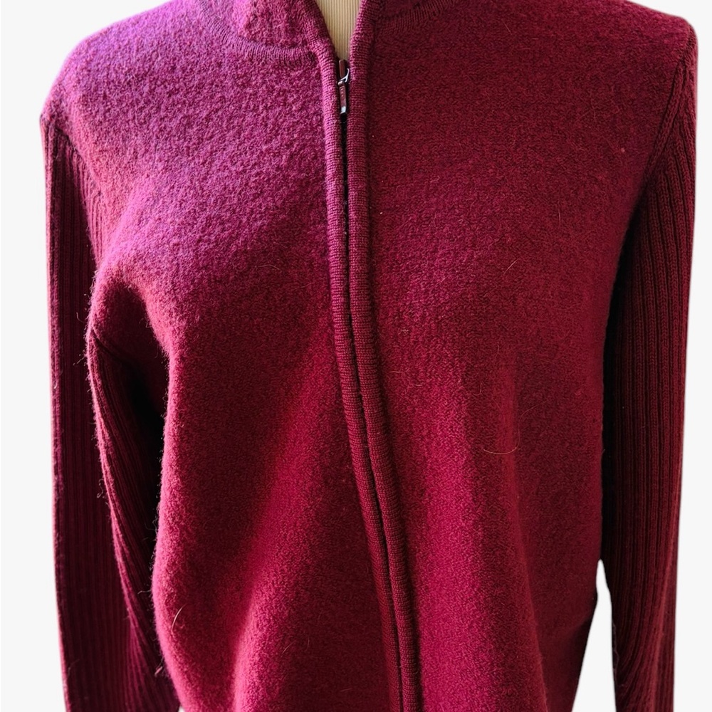 Pendleton burgandy Cardigan Sweater size large